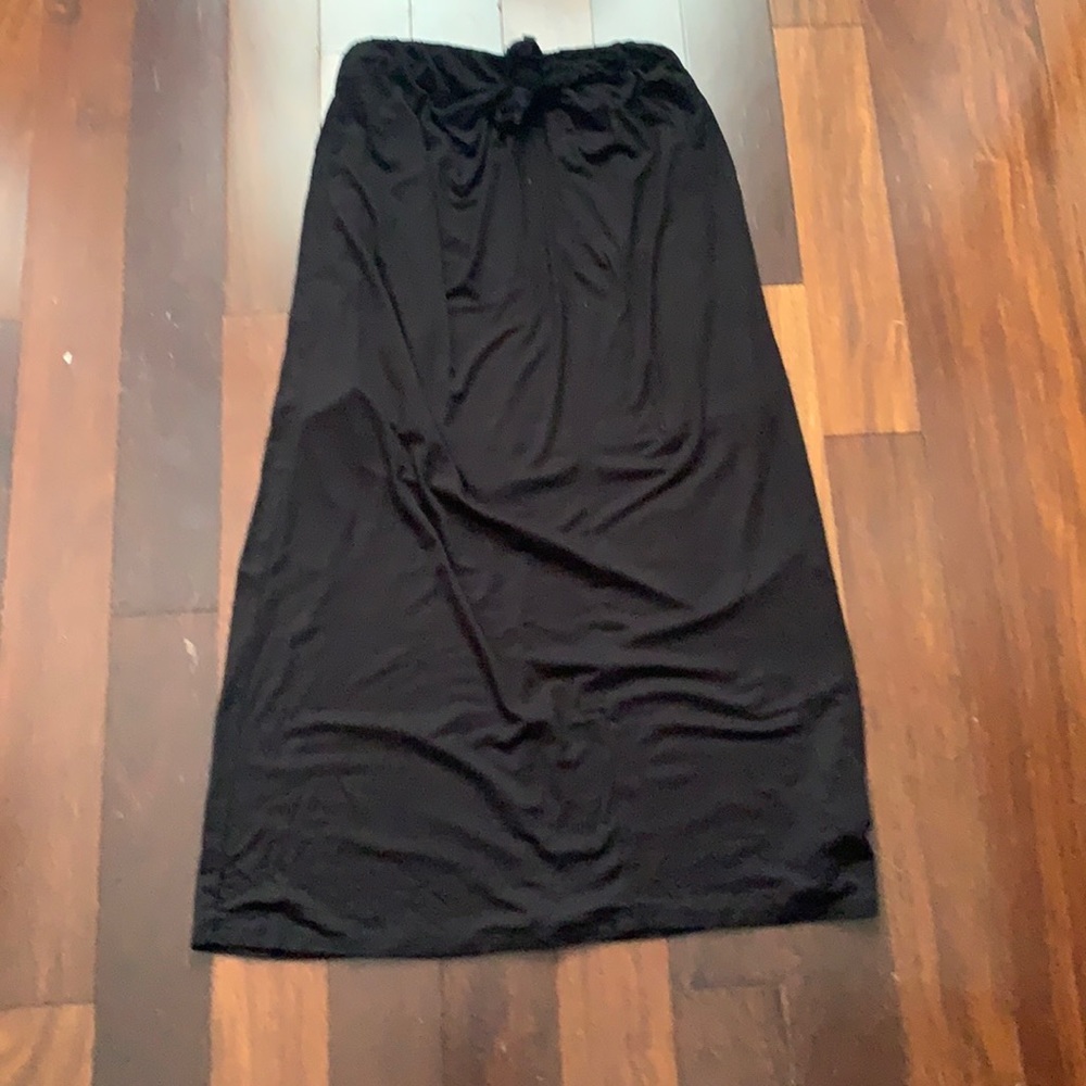 Black midi skirt
